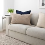 Cushion Cover Dark Grey, Biege