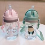 Baby Kids Children Drinking Water Bottle Gravity Ball Straw Cup