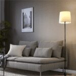 Floor lamp black/white 150 cm