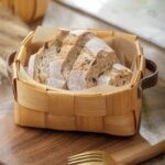 Basket, organiser, container, box, handmade, leather handle, square