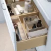 Drawer organisers, box, set of 4, beige
