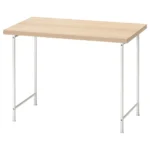 Desk, table, white, white stained oak effect, 100x60 cm