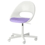 Designed Comfortable Chair for Office or Home Study White+Purple