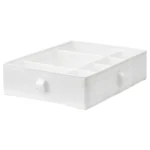 Organiser, box with compartments, white, 44x34x11 cm